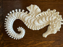 Load image into Gallery viewer, Seahorse Resin Casting Paintable Furniture Applique Coastal Beach Decor Nautical Embellishment DIY Craft Supply