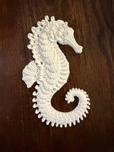 Load image into Gallery viewer, Seahorse Resin Casting Paintable Furniture Applique Coastal Beach Decor Nautical Embellishment DIY Craft Supply
