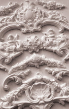 Load image into Gallery viewer, Cadré 6x10 IOD Mould Iron Orchid Designs Clay or Resin for Furniture or Crafts Ornate Baroque Mould |Cherub Furniture Appliqué Cadre
