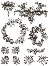 Load image into Gallery viewer, IOD Delft Traditions Noir  IOD Paint Inlay 12 x 16" 4  Sheets Furniture and Craft Inlay