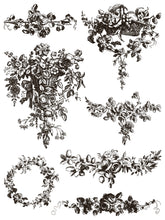 Load image into Gallery viewer, IOD Delft Traditions Noir  IOD Paint Inlay 12 x 16" 4  Sheets Furniture and Craft Inlay