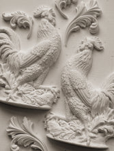 Load image into Gallery viewer, IOD Decor Mould Chanticleer 5"x7" Iron Orchid Designs Use With Clay or Resin Jewelry Making, Sugar Arts, Ceramics Rooster Flourishes