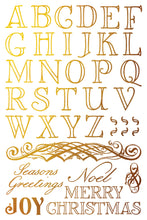 Load image into Gallery viewer, IOD Figgy & Flourish  IOD Transfer 8x12 Pad Silver and Gold Rub On Furniture Crafts Iron Orchid Designs Christmas Foil Transfer