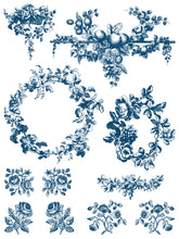 Load image into Gallery viewer, IOD Delft Traditions Azure IOD Paint Inlay 12 x 16" 4  Sheets Furniture and Craft Inlay