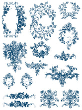 Load image into Gallery viewer, IOD Delft Traditions Azure IOD Paint Inlay 12 x 16" 4  Sheets Furniture and Craft Inlay