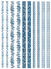 Load image into Gallery viewer, IOD Delft Traditions Azure IOD Paint Inlay 12 x 16" 4  Sheets Furniture and Craft Inlay