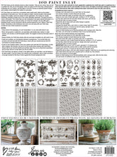 Load image into Gallery viewer, IOD Delft Traditions Noir  IOD Paint Inlay 12 x 16" 4  Sheets Furniture and Craft Inlay