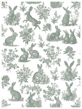 Load image into Gallery viewer, IOD Paint Inlay Spring Melody 16" x 12" Pad 8 Sheets Decorative Furniture Inlay Limited Quantities Bunnies Spring Flowers and more