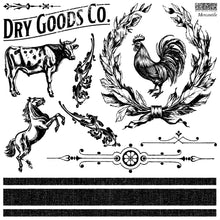 Load image into Gallery viewer, Iron Orchid Designs Mercantile Decor Stamp 12" x12" 2 Page Set - Great for Furniture, Crafts and Home Decor