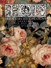 Load image into Gallery viewer, IOD Decorative Furniture Transfer Joie des Roses 12x16 Pad with 8 Sheets Furniture and Craft Rub On