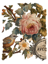 Load image into Gallery viewer, IOD Decorative Furniture Transfer Joie des Roses 12x16 Pad with 8 Sheets Furniture and Craft Rub On