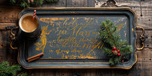 Load image into Gallery viewer, Retired - 
Tinsel - Gilded IOD Transfer  Gold Foil Christmas Labels, Holly, Pine, Music Sheets, Calligraphy and More