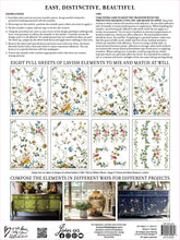 Load image into Gallery viewer, IOD Decorative Furniture Transfer Lost Garden 12x16 Pad with 8 Sheets Furniture and Craft Rub On
