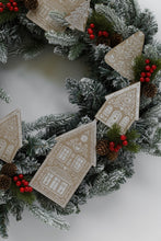 Load image into Gallery viewer, IOD Gingerbread Lane Stamp 12x12 Iron Orchid Designs Christmas Village Stamp Folk Art Holiday Houses DIY Craft Stamp