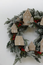 Load image into Gallery viewer, IOD Gingerbread Lane Stamp 12x12 Iron Orchid Designs Christmas Village Stamp Folk Art Holiday Houses DIY Craft Stamp