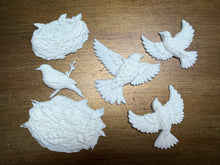 Load image into Gallery viewer, Sparrow Birds and Nests Resin Castings for Furniture and Craft Applications
