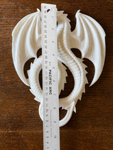 Load image into Gallery viewer, Resin Dragon Casting – Ready to Paint Fantasy Resin Casting – 9.5 Inch Dragon Plaque – DIY Craft Supply – Gamer Decor – Hand Poured Resin