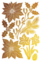 Load image into Gallery viewer, IOD Angels Sing Gilded Foil Transfer Gold & Silver Holiday Rub-On Transfer 8 Sheets 8" x 12"