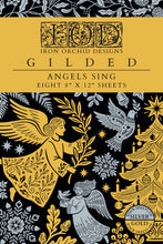 Load image into Gallery viewer, IOD Angels Sing Gilded Foil Transfer Gold & Silver Holiday Rub-On Transfer 8 Sheets 8" x 12"
