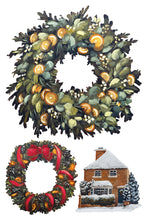 Load image into Gallery viewer, IOD North Pole Co Paint Inlay Iron Orchid Designs Christmas Paint Inlay Vintage Santa Gingerbread Holiday Craft Supplies 8x12