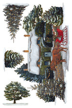 Load image into Gallery viewer, IOD North Pole Co Paint Inlay Iron Orchid Designs Christmas Paint Inlay Vintage Santa Gingerbread Holiday Craft Supplies 8x12