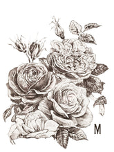 Load image into Gallery viewer, IOD Decorative Furniture Transfer May's Roses 12x16 Pad with 4 Sheets Furniture and Craft Rub On