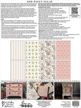 Load image into Gallery viewer, IOD Lattice Rose IOD Paint Inlay 12 x 16" Pad 8 Sheets Furniture and Craft Inlay