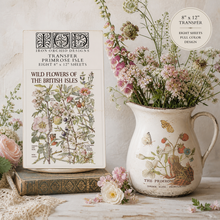 Load image into Gallery viewer, Primrose Isle IOD Transfer Vintage Botanical Floral Transfer Wildflower Furniture Decor Cottage core DIY Rub On Transfer 8x12