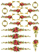 Load image into Gallery viewer, IOD Petite Fleur Red IOD Paint Inlay 12 x 16" 4  Sheets Furniture and Craft Inlay