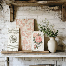Load image into Gallery viewer, IOD Paint Inlay Spring Melody 16" x 12" Pad 8 Sheets Decorative Furniture Inlay Limited Quantities Bunnies Spring Flowers and more
