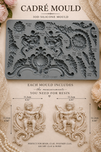 Load image into Gallery viewer, Cadré 6x10 IOD Mould Iron Orchid Designs Clay or Resin for Furniture or Crafts Ornate Baroque Mould |Cherub Furniture Appliqué Cadre