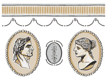 Load image into Gallery viewer, IOD Paint Inlay Classical Cameo Designed by Annie Sloan 16" x 12" Pad 8 Sheets Decorative Furniture Inlay Limited Quanities