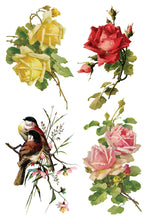 Load image into Gallery viewer, IOD Transfer Catharina Transfer  8" x 12" Pad 8 Sheets Roses Birds Florals