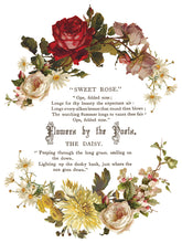 Load image into Gallery viewer, Flowers by the Poets IOD Transfer – 8 Sheets 12x16 – Vintage Botanical Floral Furniture Transfer Decor