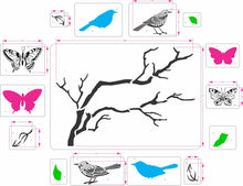 Load image into Gallery viewer, JRV Stencil Flutter & Feather  JRV Stencil Pack  Designed by Debi from Debi's Design Diary