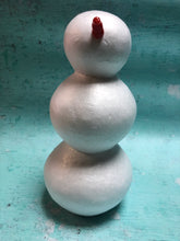 Load image into Gallery viewer, Styrofoam Snowman 10 Inches Tall - Perfect for IOD Moulds. Stamps, and Clay