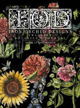 Load image into Gallery viewer, IOD Decorative Furniture Transfer Botanist's Journal 12x16 Pad with 4 Sheets Furniture and Craft Rub On