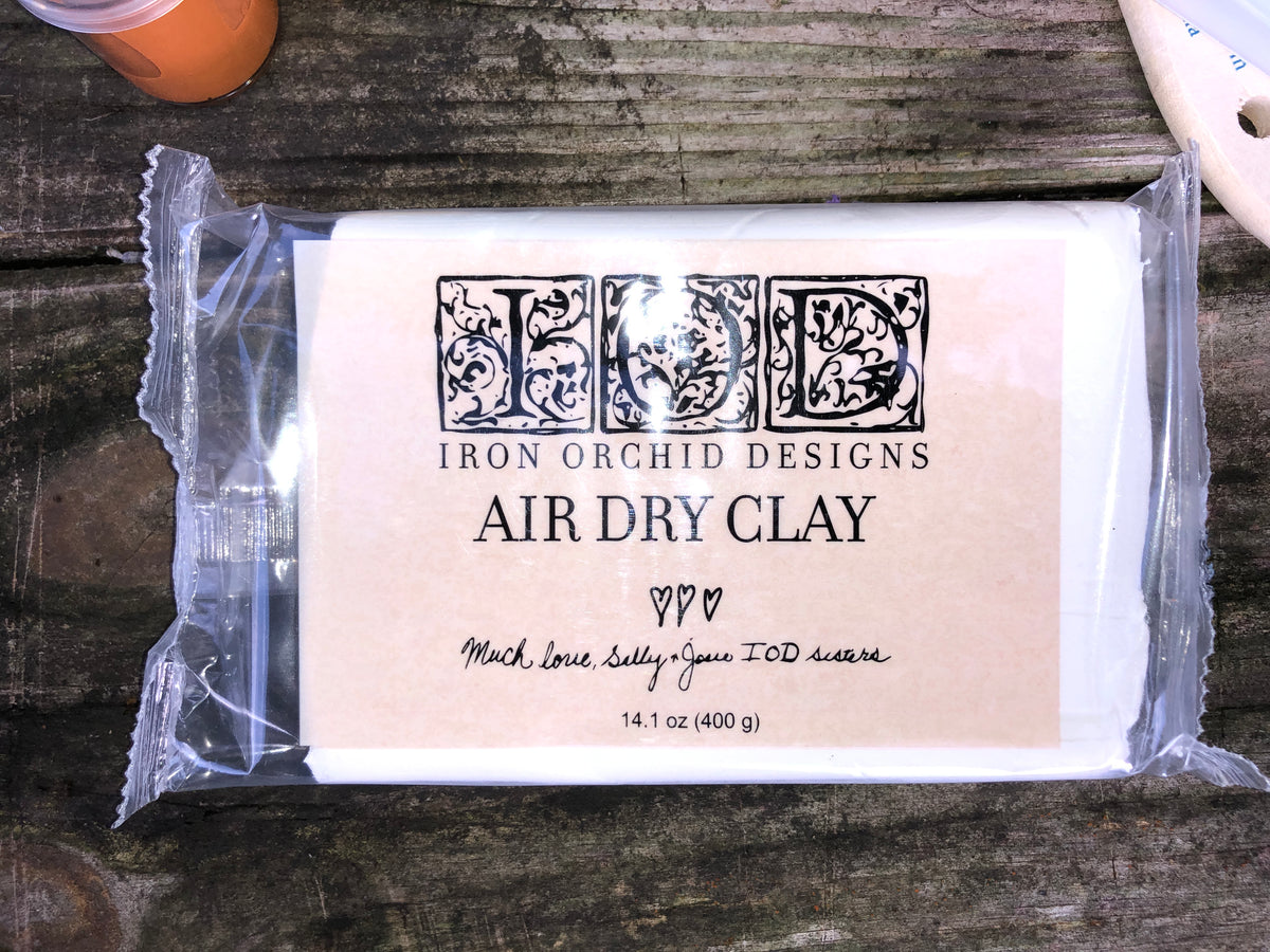 Clay Pot IOD Craft Kit Fleur de Lis Mould, Air Dry Clay, and a Crocker –  Goodson Vintage Treasures