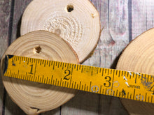 Load image into Gallery viewer, 12 Round Natural Wood Slices for Ornaments and Other Crafts