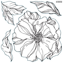 Load image into Gallery viewer, Retired Sale
 - IOD Peonies 12"x12"  Decor Furniture Stamp 2 Sheets - Great for Crafts and Home Decor