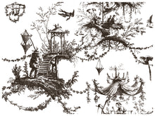 Load image into Gallery viewer, IOD Paint Inlay Petits Parasols Black 16" x 12" Pad 8 Sheets Decorative Furniture Inlay