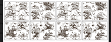Load image into Gallery viewer, IOD Paint Inlay Petits Parasols Black 16" x 12" Pad 8 Sheets Decorative Furniture Inlay