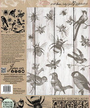 Load image into Gallery viewer, Birds &amp; Bees 12&quot;x12&quot;  Decor Stamp - Great for Furniture, Crafts and Home Decor
