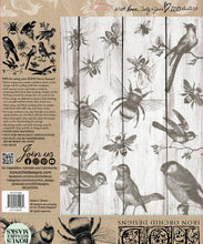 Load image into Gallery viewer, Birds & Bees 12"x12"  Decor Stamp - Great for Furniture, Crafts and Home Decor