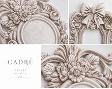Load image into Gallery viewer, Cadré 6x10 IOD Mould Iron Orchid Designs  Clay or Resin for Furniture or Crafts Ornate Baroque  Mould |Cherub Furniture Appliqué Cadre
