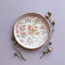 Load image into Gallery viewer, IOD Ditsy Blooms Decorative Furniture &nbsp;Iron Orchid Designs IOD Paint Inlay 16&quot; x 12&quot; PAD™ &nbsp;Roses Bluebells and Ribbons Pink Rose Florals
