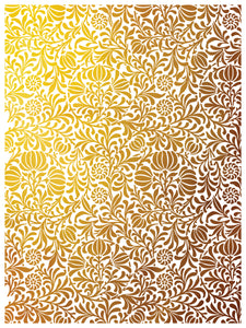 IOD Emporium Decor Foil Transfer New Type of Transfer 12" x 16"  Rub On Furniture and Crafts Gold Foil 8 Pages  Iron Orchid Designs