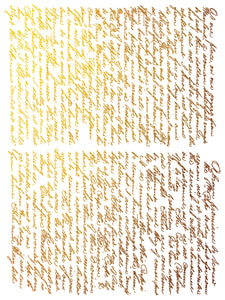 IOD Emporium Decor Foil Transfer New Type of Transfer 12" x 16"  Rub On Furniture and Crafts Gold Foil 8 Pages  Iron Orchid Designs