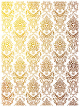 Load image into Gallery viewer, IOD Emporium Decor Foil Transfer New Type of Transfer 12&quot; x 16&quot;  Rub On Furniture and Crafts Gold Foil 8 Pages  Iron Orchid Designs
