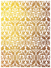 Load image into Gallery viewer, IOD Emporium Decor Foil Transfer New Type of Transfer 12&quot; x 16&quot;  Rub On Furniture and Crafts Gold Foil 8 Pages  Iron Orchid Designs
